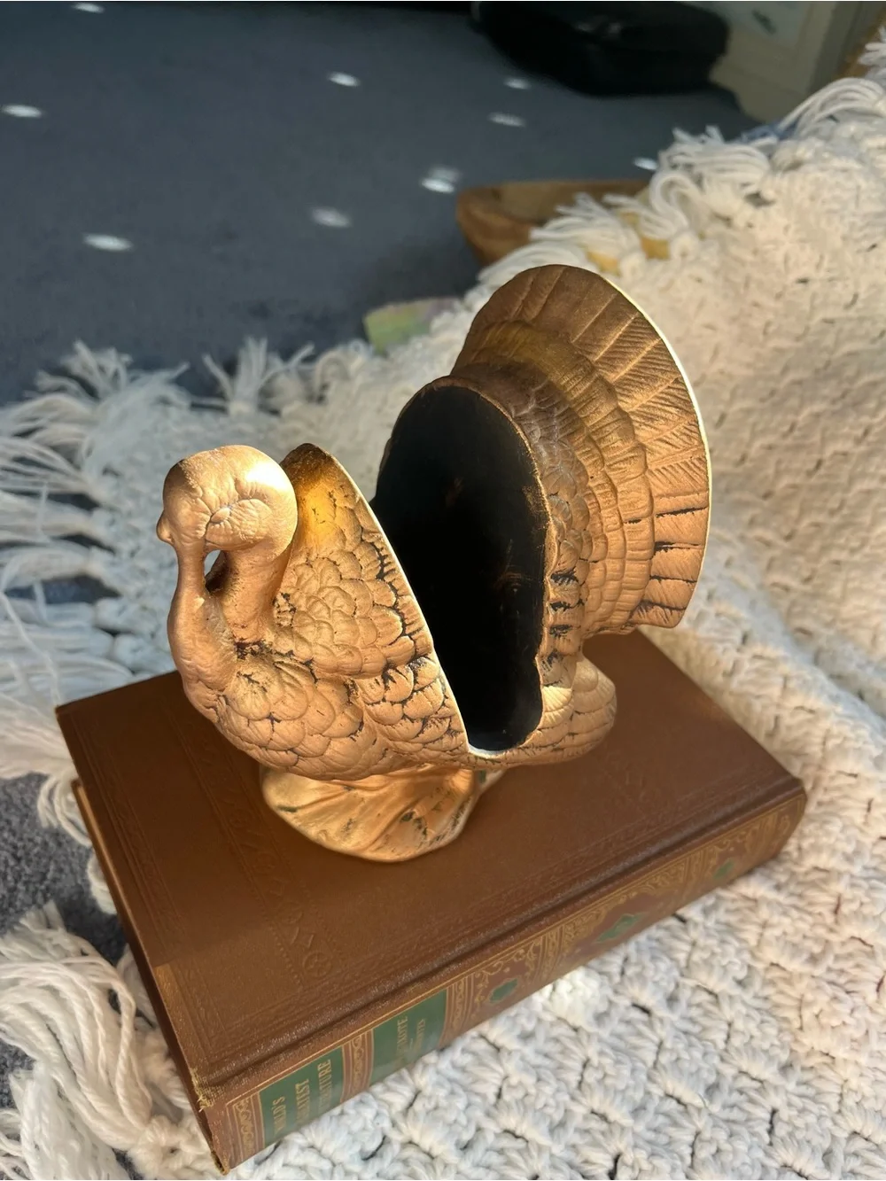Gold Decorative Ceramic Turkey napkin holder - Home Accents